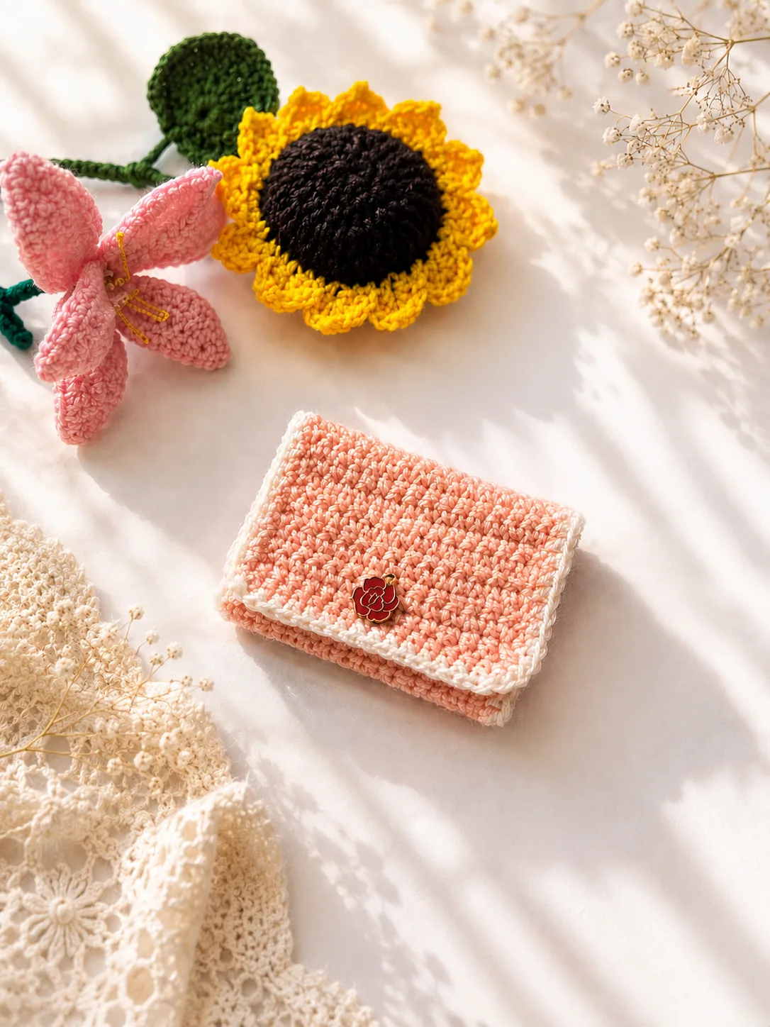 Cozy Crochet Wallet (Peach)